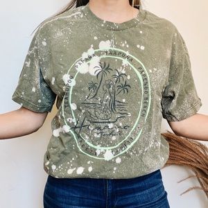 CUSTOM Hinano Tahiti Hawaiian Tropical Tie Dye Tee